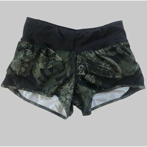 Old Navy Active Tropical Active Shorts Womens S Green Inner Liner Activewear